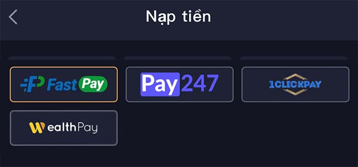 Hướng dẫn gửi tiền vào tài khoản K8